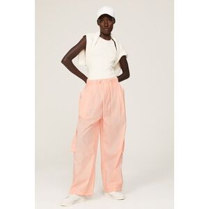 NWT Blank NYC Primrose Parachute Pants Light Peach Wide Leg Cargo Drawstring